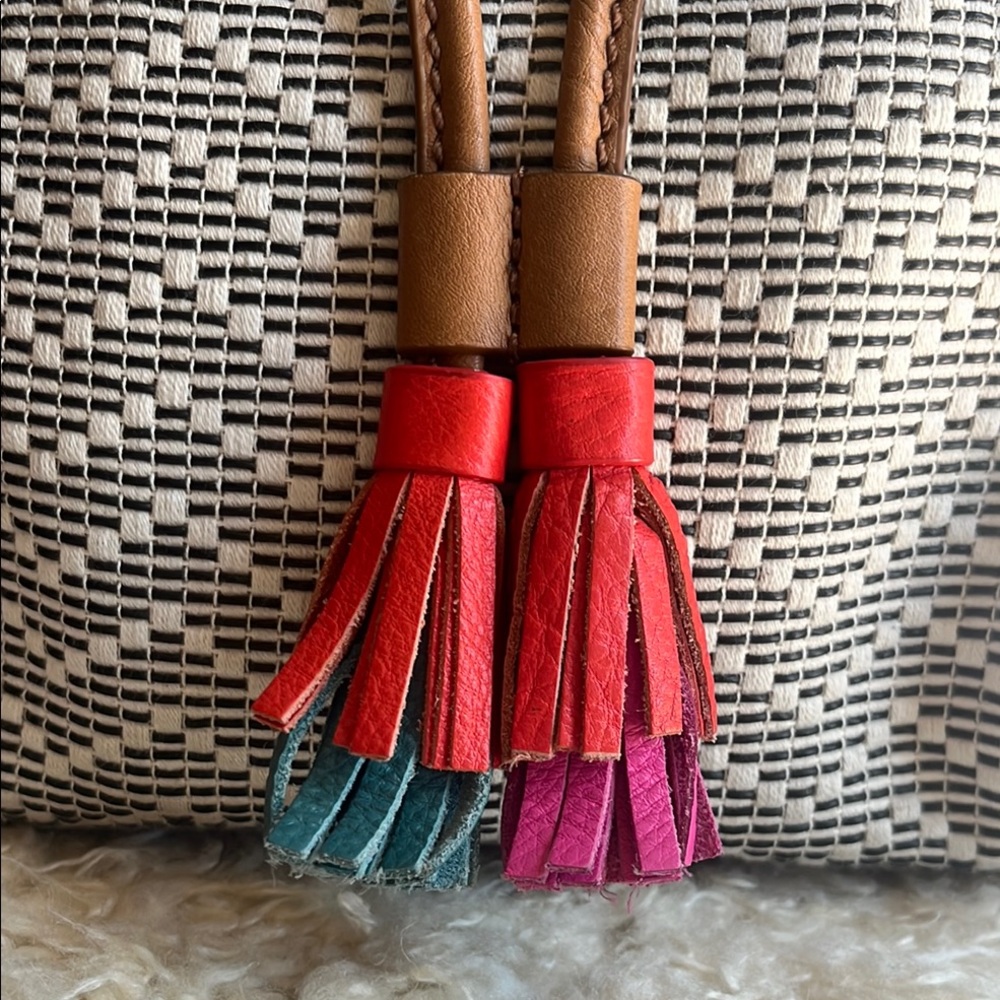 Fossil Black and Tan Shoulder Bag with Classic Leather Accents - Picture 3 of 7